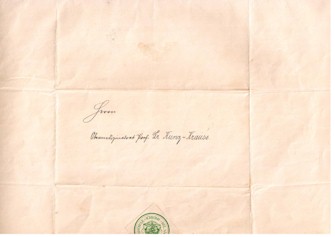 Brief aussen 1910