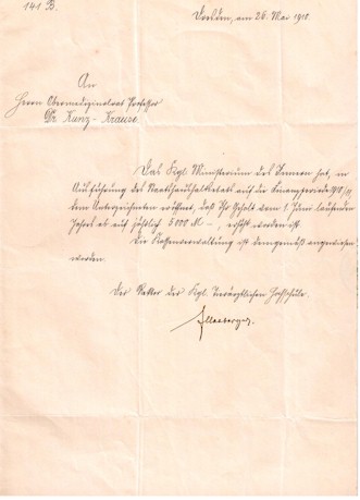 Brief innen 1910